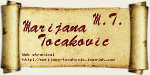 Marijana Točaković vizit kartica